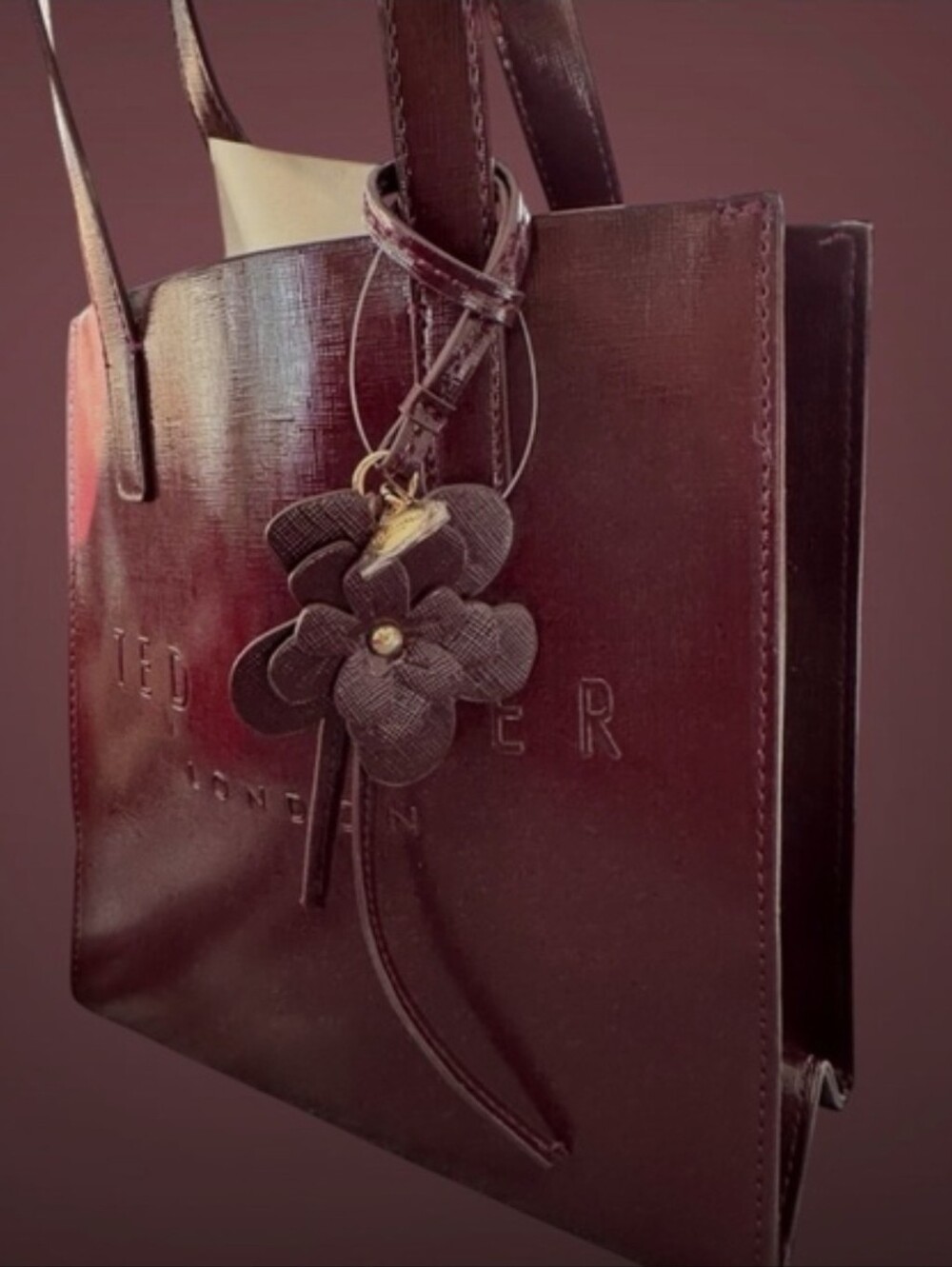 Ted Baker Burgundy Tote Bag